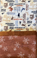 Snow Mountain - Rust Flannel  Pillowcase Kit