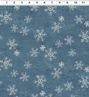 Snow Mountain Flannel Snowflakes - Dark Denim