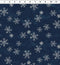 Snow Mountain Flannel Snowflakes - Navy Blue