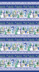 Snowflake Wishes Border Stripe - Multi