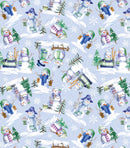 Snowflake Wishes Snowman Village - Light Blue