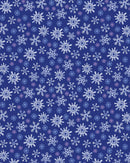 Snowflake Wishes Wintery Snowflakes - Navy