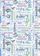 Snowflake Wishes Wintery Words - White