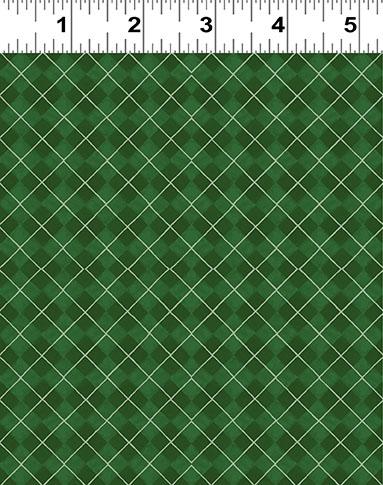 Snowman Christmas Argyle - Green