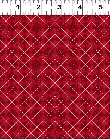 Snowman Christmas Argyle - Light Red