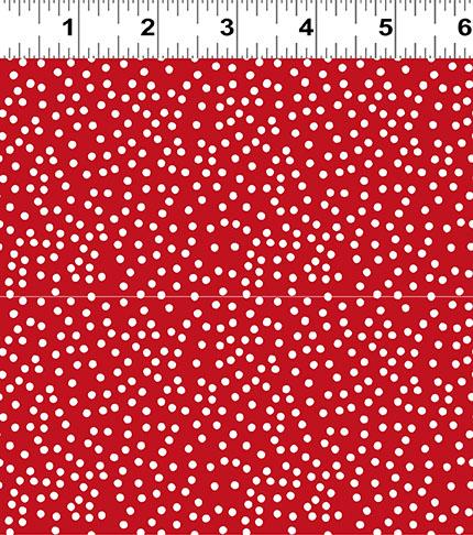 Snowman Christmas Dots - Light Red