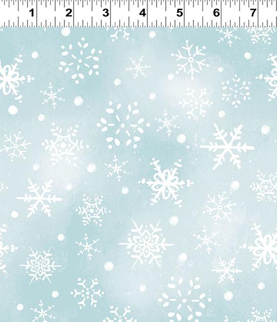 Snowman Christmas Snowflakes - Light Teal