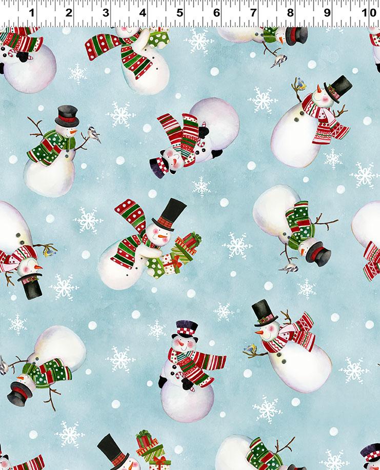 Snowman Christmas Snowmen - Light Teal