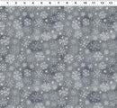 Snowtime Flannel Snowflakes - Gray