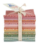 Something Blue Applique Flowers Fat Eighths Bundle - 18 pieces