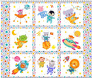 Space Buddies 36" Block Panel - Multi