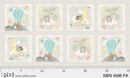 Star Bright - Hot Air Balloon - Light Background Block panel