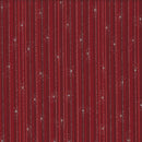 Stof We Love Christmas Stripe - Red/Silver