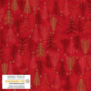 Stof We Love Christmas Trees - Red/Gold