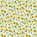 Sunflower Bouquets Floral Check - Light Green