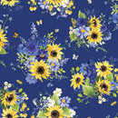 Sunflower Bouquets Tossed Bouquets - Dark Blue