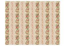 Sweet Blush Rose -Floral alternating Stripe