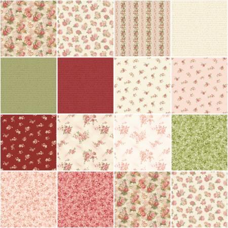 Sweet Blush Rose  10" Squares