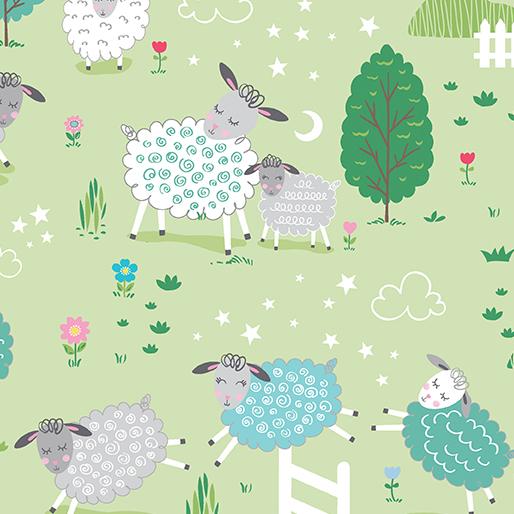 Sweet Little Lamb Scenic - Green