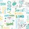 Sweet Little Lamb Sweet & Cozy Words - White