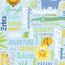 Sweet Safari Words - Sky Blue