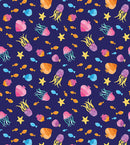 Swim With Me Tropical Fish - Navy