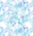Swim With Me Watercolor Bubbles - White/Blue