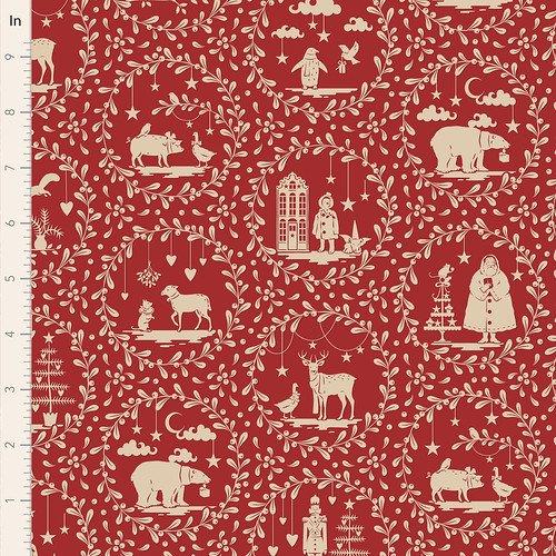 TILDA Merry Little Christmas Paperscenes - Burgundy