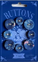 TILDA Something Blue Buttons Dark - 8 pcs