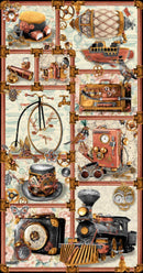 Time Travel 24" Steampunk Panel - Ivory