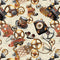 Time Travel Steampumk Motifs - Ivory