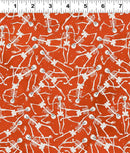 Toil & Trouble Glow in the Dark Skeletons - Dark Orange