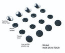 Tool- Free Snaps Nickel - Set of 4