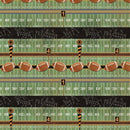 Touchdown Grid Iron Border Stripe - Green/Multi