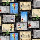 Traveling Gnome Postcard - Black