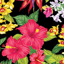 Tropical Escape Floral Paradise - Black