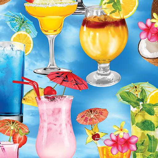 Tropical Escape Tropical Drinks - Sky Blue