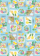Tropical Splash Tropical Stamps - Light Blue