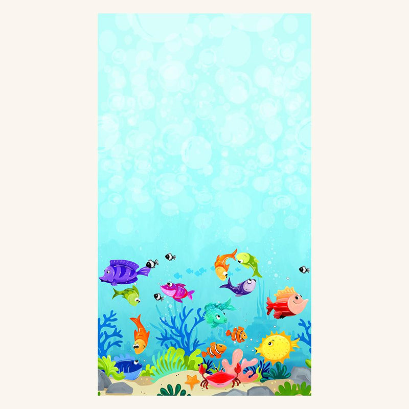 Under the Sea Sea Floor Single Border - Light Blue