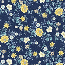 Veranda Sm Floral Allover- Dark Blue