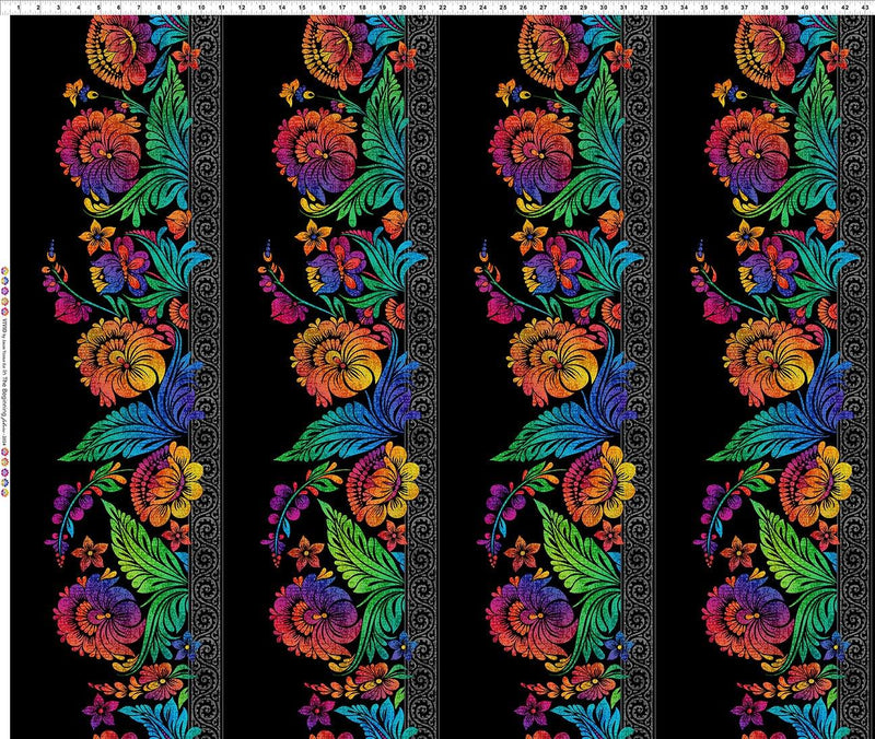 Vivid Border Print - Multi