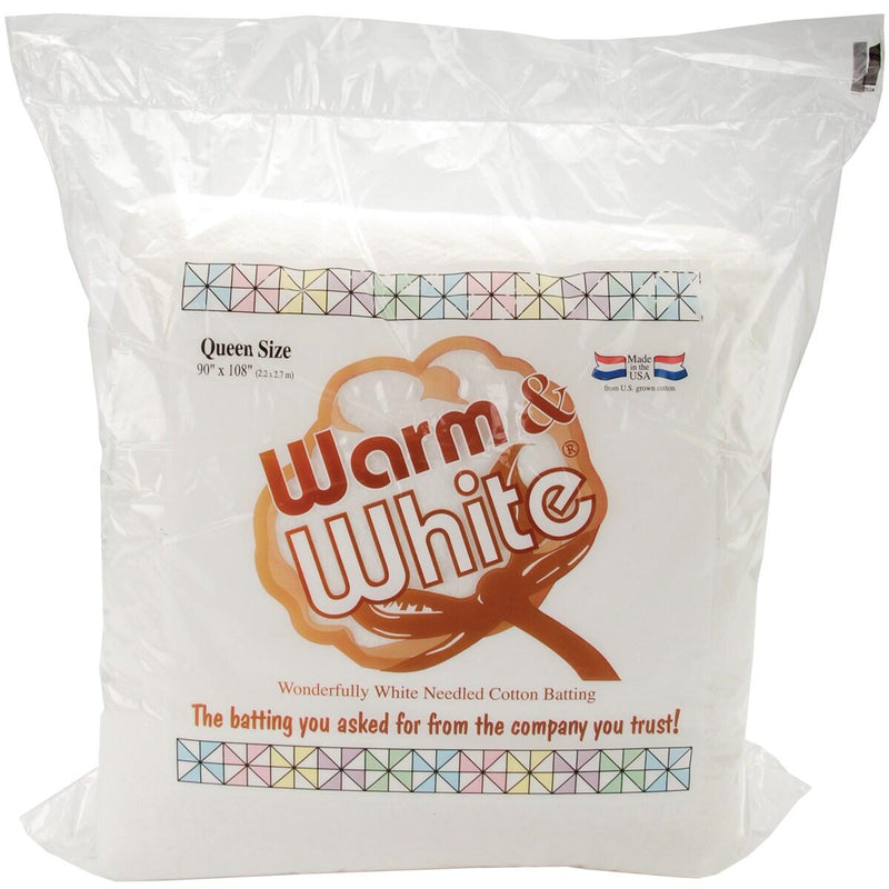 Warm & White Queen Size Batting 90" x 108"