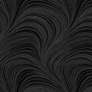 Wave Texture 108" Flannel - Black
