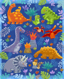 Wee Ones Dinosaur 36" Panel - Royal Blue