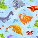 Wee Ones Dinosaurs Coordinate - Light Blue