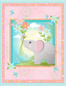 Wee Ones Elephant 36" Panel - Pink