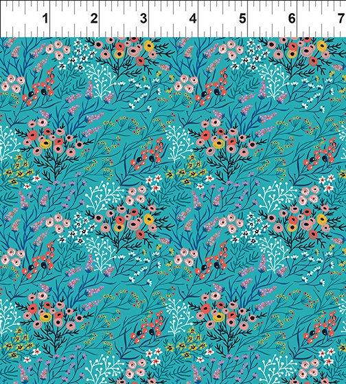 Whimsy Bloom - Teal