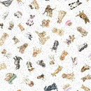 Whiskers & Paws Tossed Dogs - White