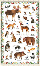 Who Lives in the Woods 24" Panel - Beige