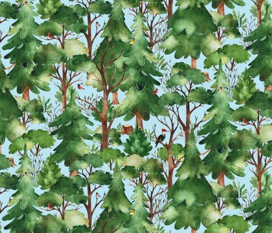 Who Lives in the Woods Trees - Blue